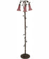 58" High Lavender Tiffany Pond Lily 3 Light Floor Lamp