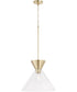 Beldar 1-light Pendant Aged Brass w/ Clear Glass