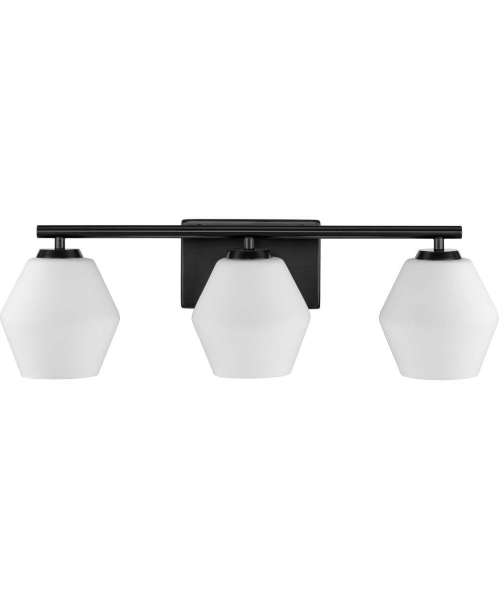 Copeland 3-Light Mid-Century Modern Vanity Light Matte Black