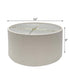 16x16x9 Hardback Shallow Drum Lampshade Light Oatmeal Linen Fabric