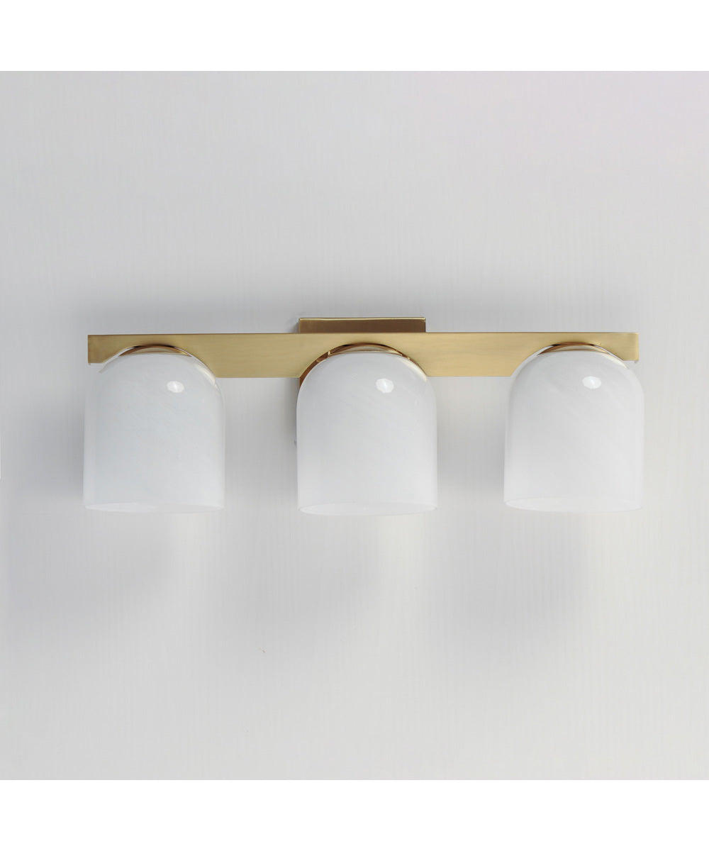 Scoop 3-Light Bath Vanity Natural Aged Brass