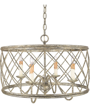 Dury 4-light Pendant Century Silver Leaf