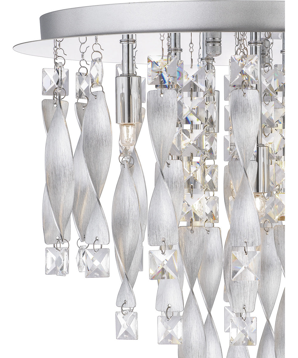 Twinkle 6-light Flush Mount Polished Chrome