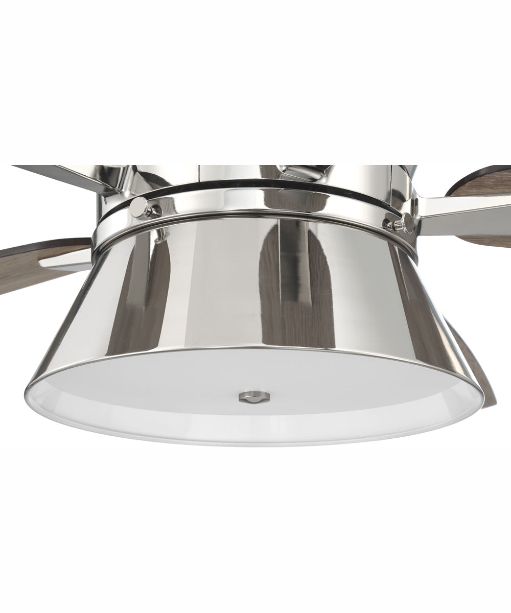 52" Dominick 3-Light Ceiling Fan Polished Nickel