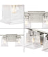 Gilmour 4-Light Modern Farmhouse Clear Glass Bath Vanity Light Brushed Nickel