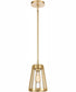 Open Louvers 6.75'' Wide 1-Light Mini Pendant - Champagne Gold