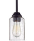 Chicago 1-Light Mini Pendant Flat Black
