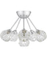 Spellbound 6-light Semi Flush Mount Polished Chrome