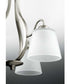 Arden 5-Light Etched Glass Farmhouse Chandelier Light Brushed Nickel
