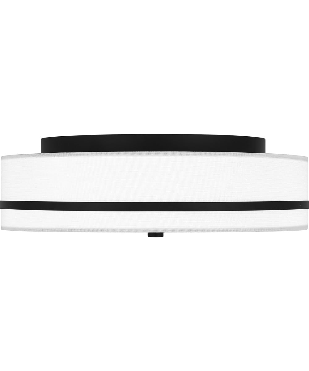 Quoizel Flush Mount Medium 3-light Flush Mount Matte Black