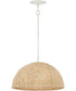 Dalia 1-Light Large Pendant in Textured Plaster