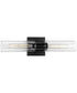 Clarion 2-Light Clear Glass Modern Style Bath Vanity Wall Light Matte Black