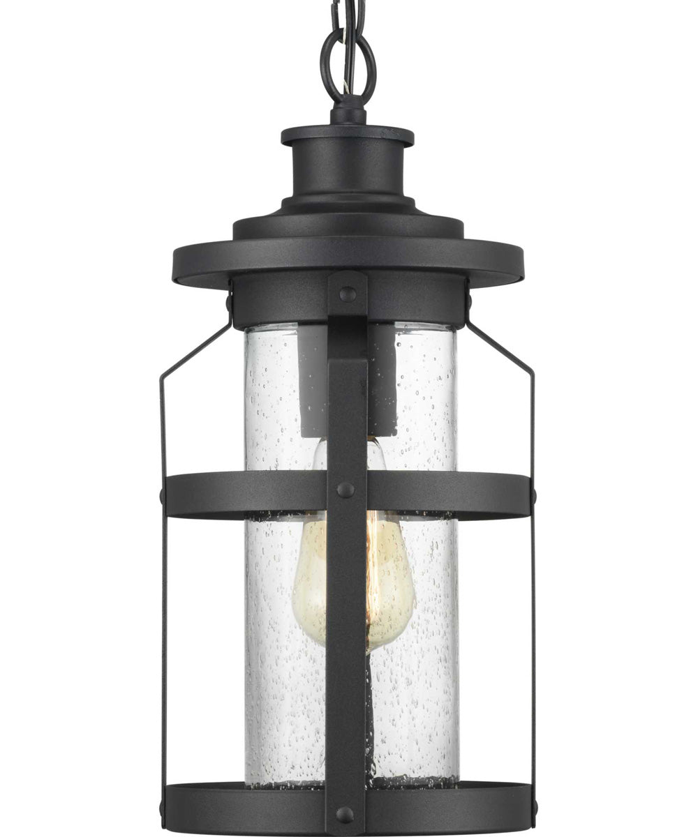 Haslett 1-Light Hanging Lantern Textured Black