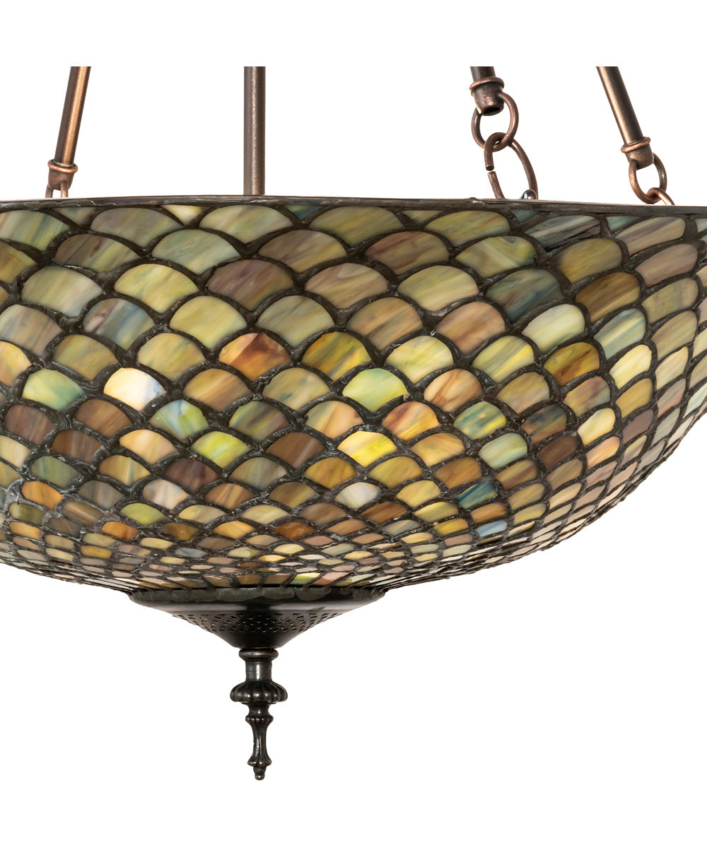 20" Wide Tiffany Fishscale Inverted Pendant
