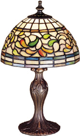 14"H Tiffany Turning Leaf Mini Lamp