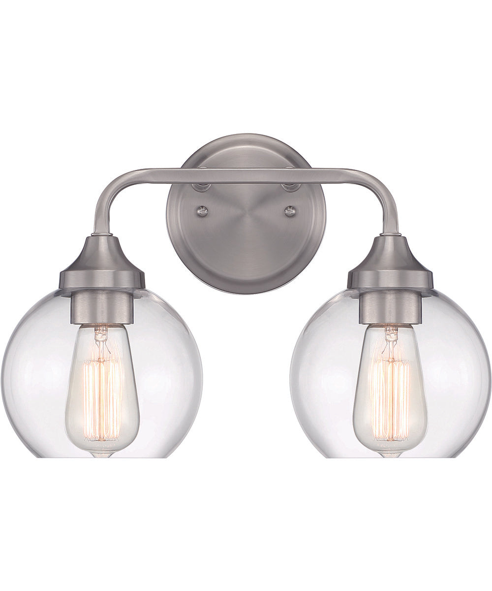 Glenda 2-Light Vanity Brushed Polished Nickel