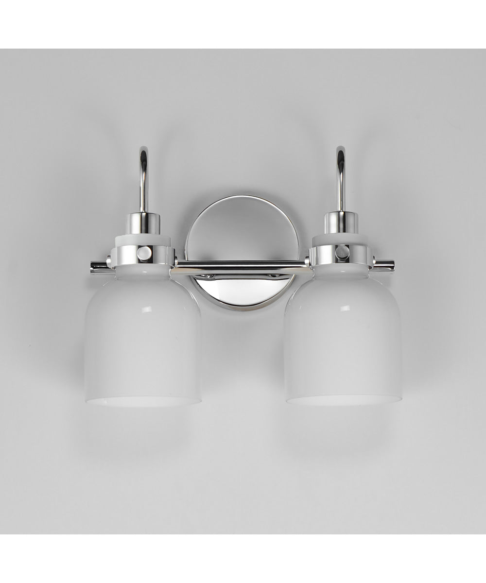 Milk 2-Light Bath Vanity Polished Chrome