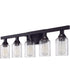 Chicago 5-Light Vanity Flat Black