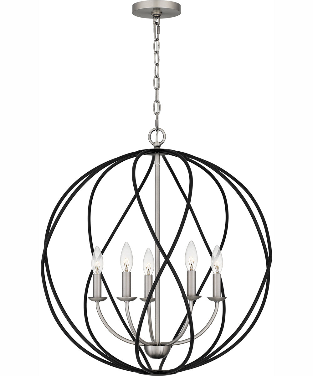 Bryn 5-light Pendant Antique Nickel