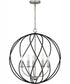 Bryn 5-light Pendant Antique Nickel