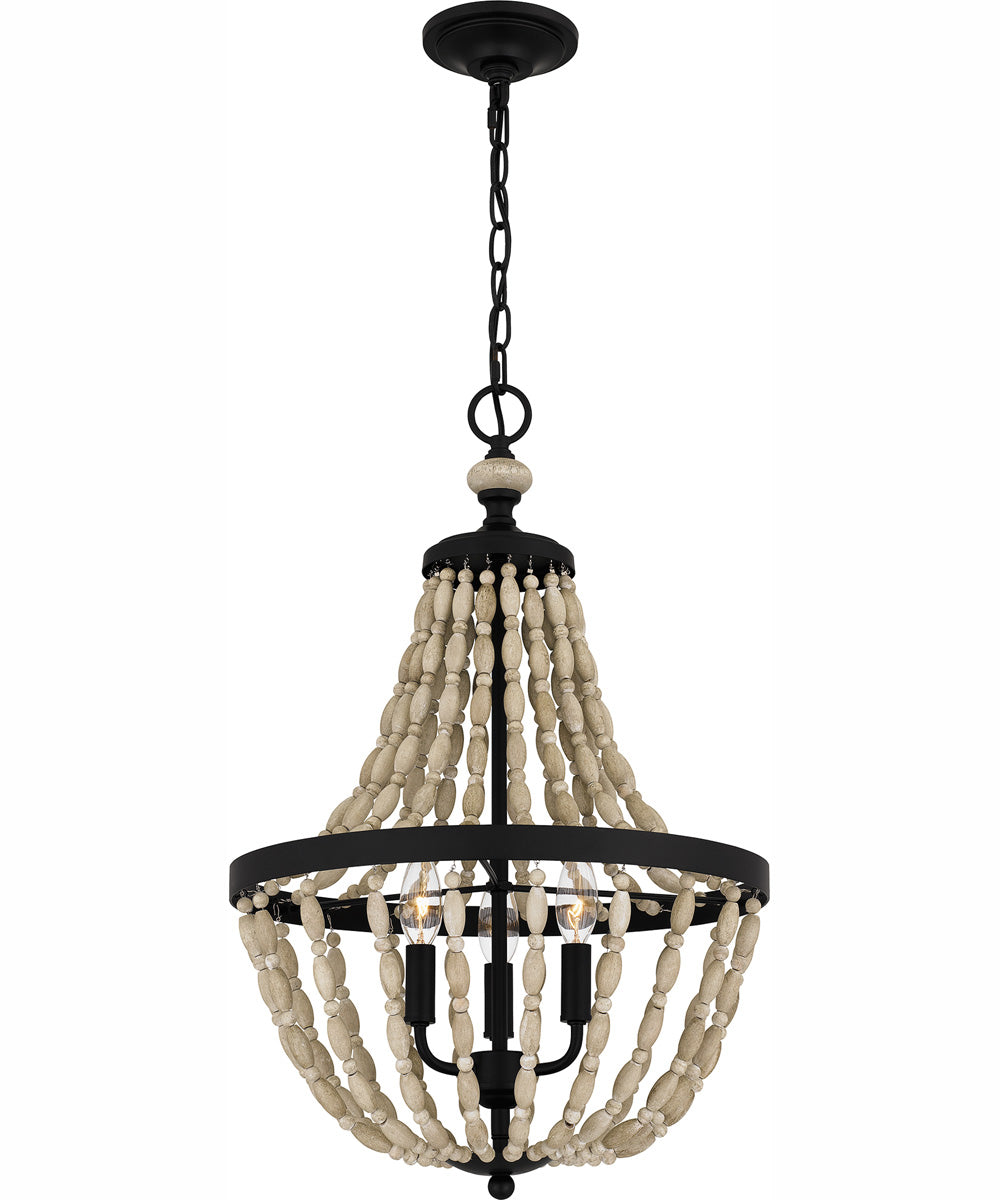 Quoizel Pendant Large 3-light Pendant Matte Black