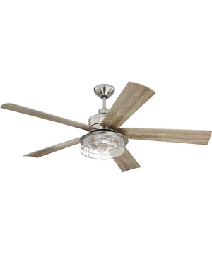 56" Garrick 3-Light LED Ceiling Fan (Blades Included) Brushed Polished Nickel