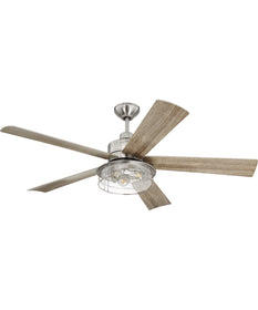 56" Garrick 3-Light LED Ceiling Fan (Blades Included) Brushed Polished Nickel