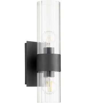 5"W 2-light Wall Mount Light Fixture Noir