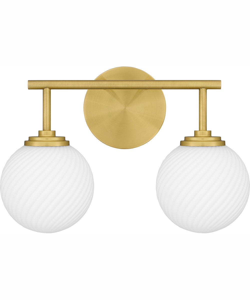 Eloise Medium 2-light Bath Light Aged Brass