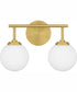 Eloise Medium 2-light Bath Light Aged Brass