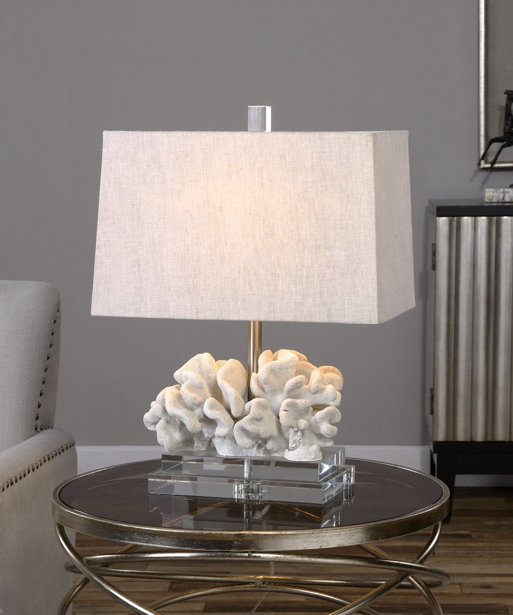 22"H Coral Sculpture Table Lamp
