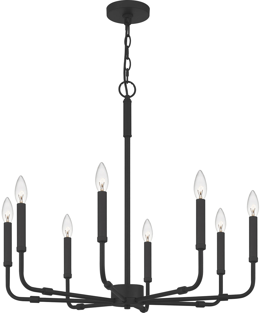 Abner 8-light Chandelier Matte Black