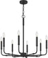 Abner 8-light Chandelier Matte Black