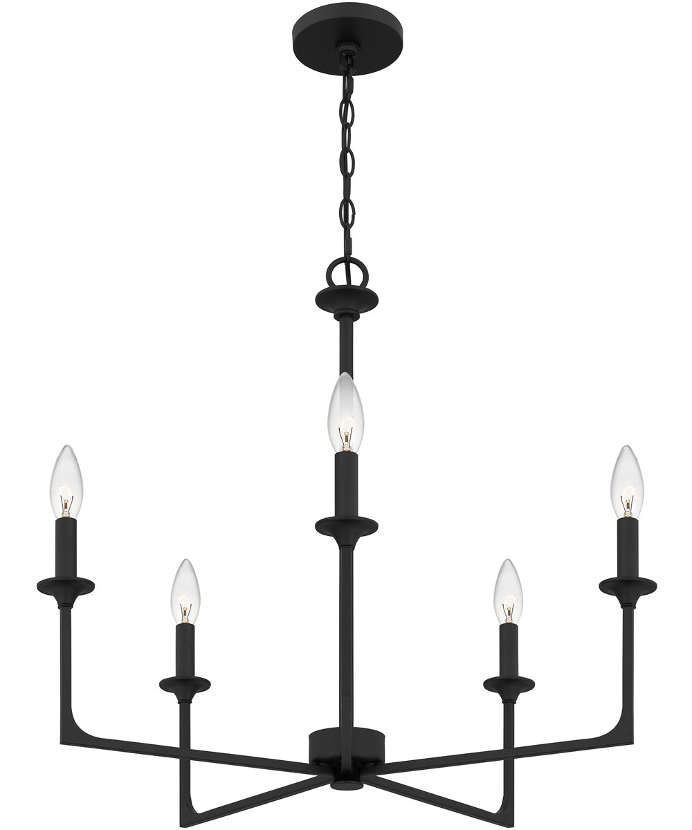 Prescott 5-light Chandelier Matte Black