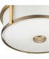 Gilliam 12-5/8 in. 2-Light New Traditional Flush Mount Vintage Brass