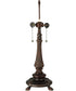 26"H Nightfall Wisteria  2-Light Tiffany Table Lamp Brown
