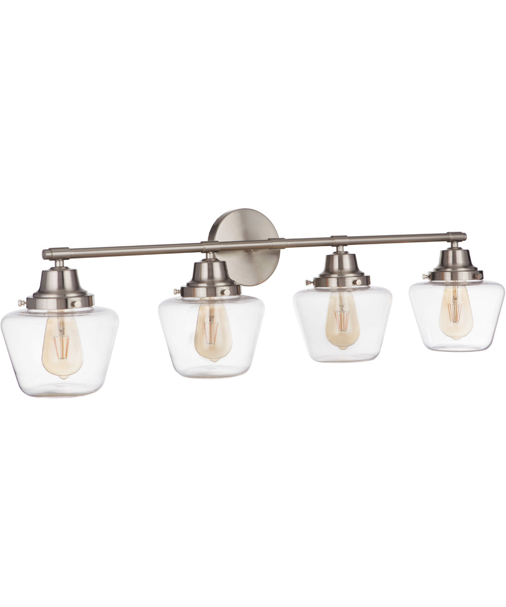 Essex 4-Light Bath Vanity Light Brushed Polished Nickel