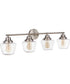 Essex 4-Light Bath Vanity Light Brushed Polished Nickel