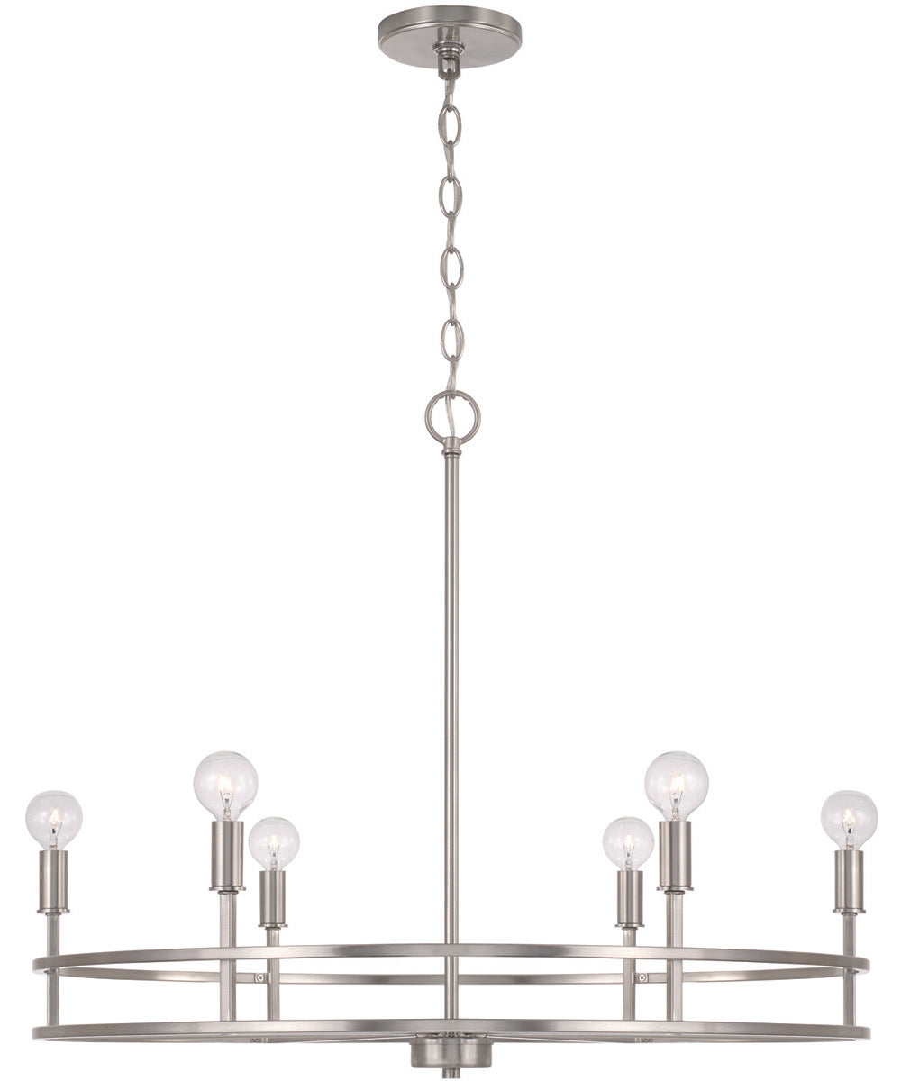 Fuller 6-Light Chandelier Brushed Nickel