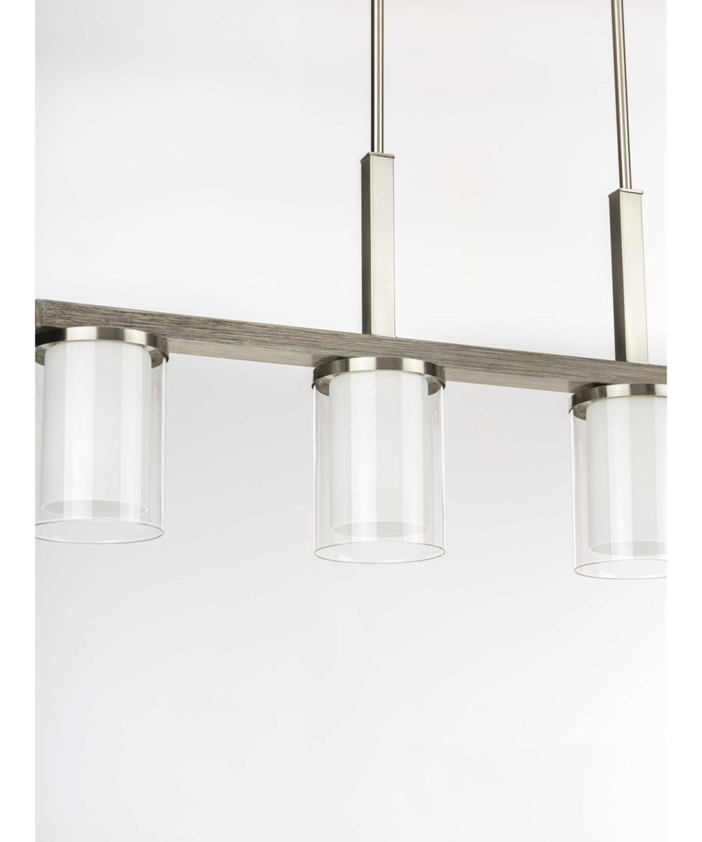 Mast 4-Light Linear Chandelier Brushed Nickel