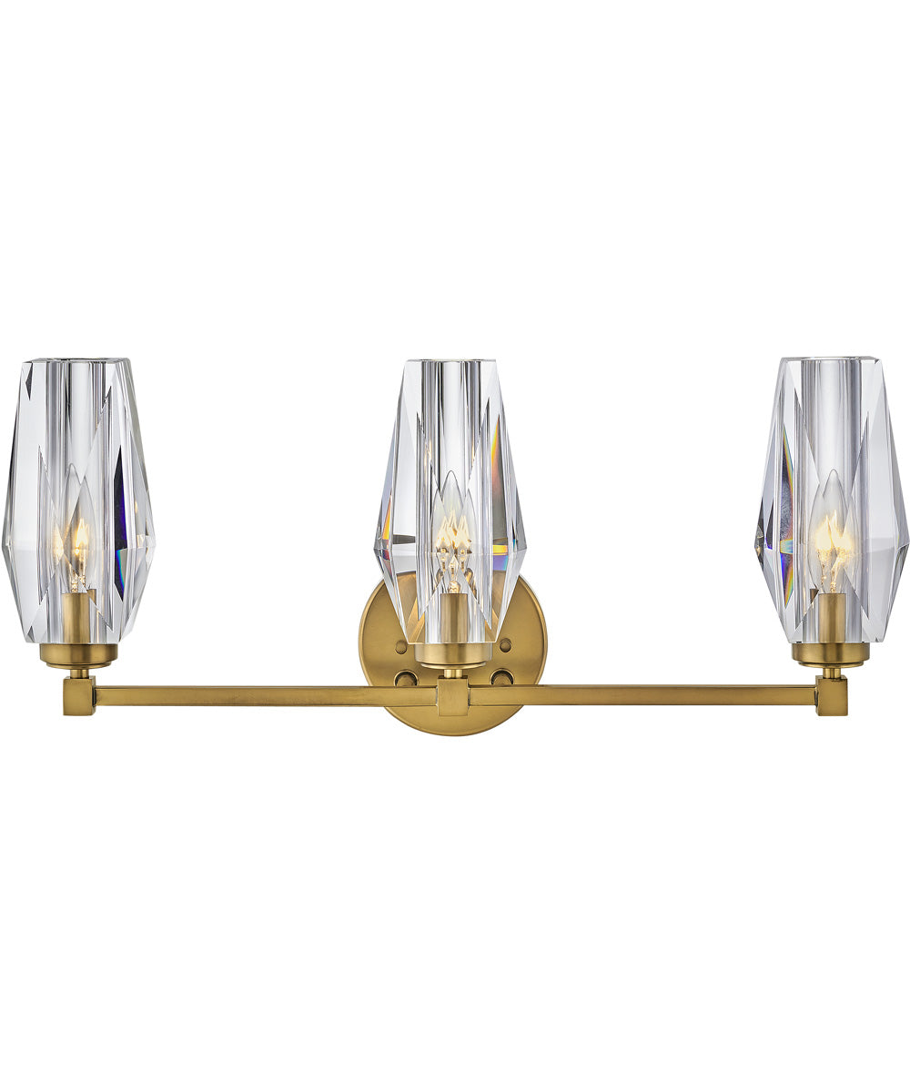 Ana 3-Light Vanity in Heritage Brass