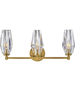 Ana 3-Light Vanity in Heritage Brass