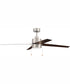 52" Terie 1-Light Ceiling Fan Brushed Polished Nickel