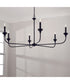 Presley 6-Light Chandelier Matte Black