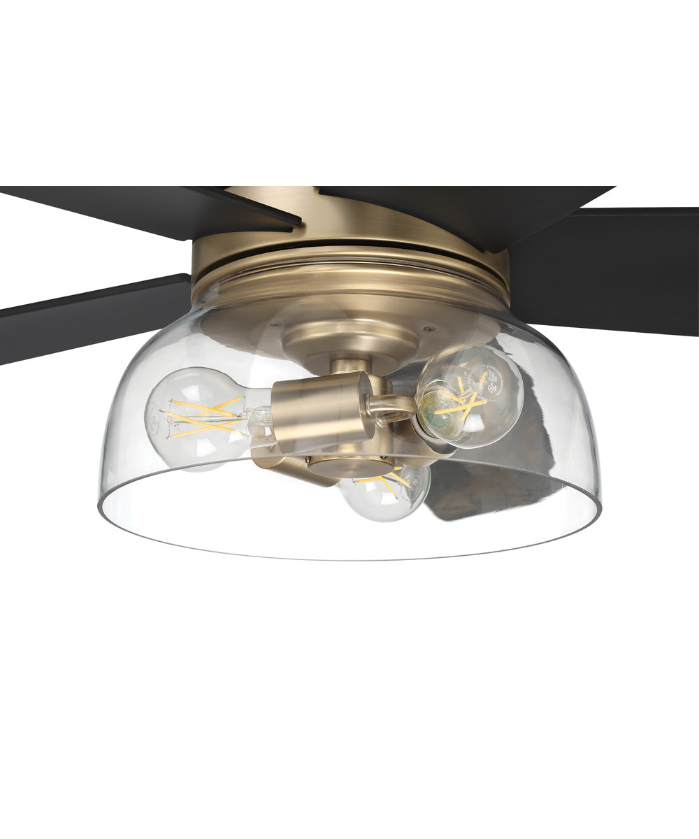 52" Gibson 3-Light Ceiling Fan Satin Brass