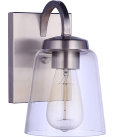 Elsa 1-Light Wall Sconce Brushed Polished Nickel