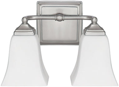 13"W 2-Light Bath Vanity Brushed Nickel