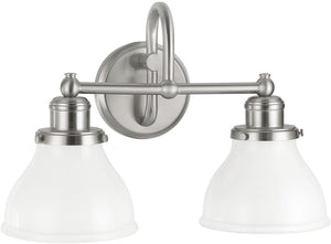 16"W Baxter 2-Light Vanity Brushed Nickel