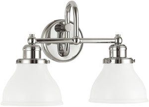 16"W Baxter 2-Light Vanity Polished Nickel