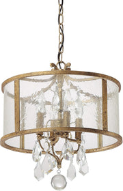 15"W Blakely 4-Light Pendant Antique Gold